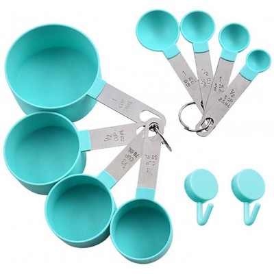 Measuring Cups And Measuring Spoons Set Of Stainless Steel Handle Nordic Green Cups Included 2 Kitchen Tool Hook Up