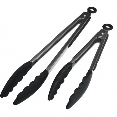 Silicone Kitchen Tongs 2 Pack (9-Inch & 12-Inch)