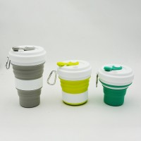 250ml 350ml 550ml reusable collapsible travel silicone coffee cup