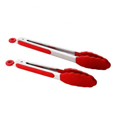 Silicon Mini Kitchen Tong Cooking Bread Buffet Tong Food utensil 12inch