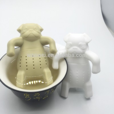 Hot Silicone Tea Coffee Infuser Pug In A Mug Teapot Herbal Spice Strainer Filter