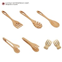 High Quality Kitchen Utensils Natural Bamboo Cooking Tools Set