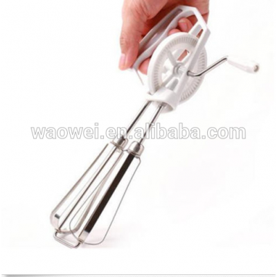 Stainless Steel Hand Whisk Rotary Egg Beater Paste Cream Mixer Handheld Kitchen