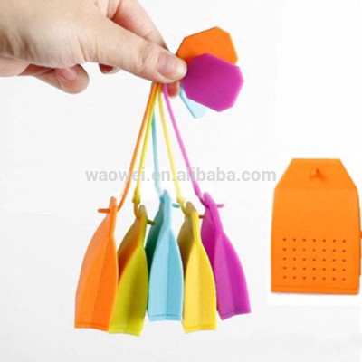 hot sale new design bag shape silicone tea strainer